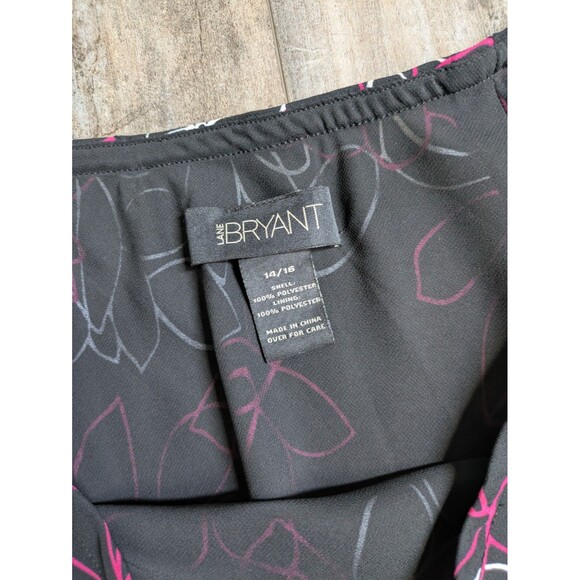 CATO Maxi Skirt Women's Plus Size 14/16 Black and Pink Floral Tulip Layered Tier - Picture 5 of 6